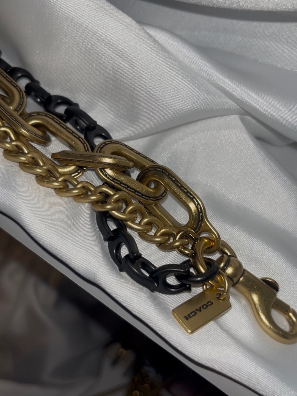 Coach Triple Stack Chain Strap